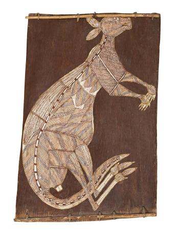 Totemic kangaroo by 
																	Dick Nguleingulei Murrumurru
