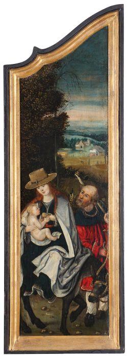 Adoration of the Holy Family by 
																			 Antwerp Mannerist School