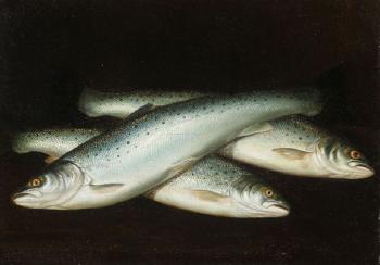 A fresh catch of trout by 
																			Alexander Dalziel