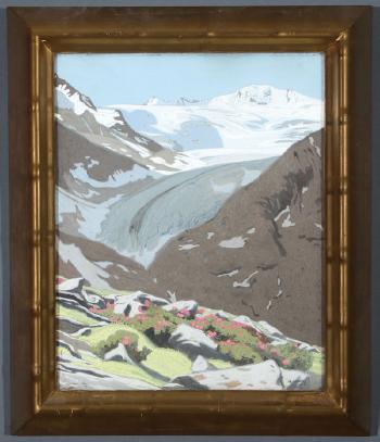 Spring Alpine landscape by 
																			Otto Bauriedl