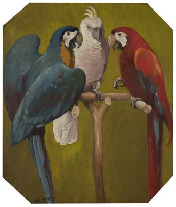 Three parrots by 
																			Ub Iwerks