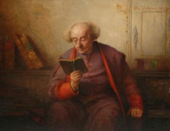 Monk Reading by 
																			Richard Linderum