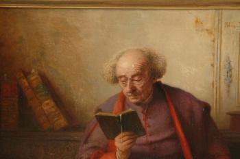 Monk Reading by 
																			Richard Linderum