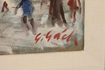 Ice skaters by 
																			George Gach