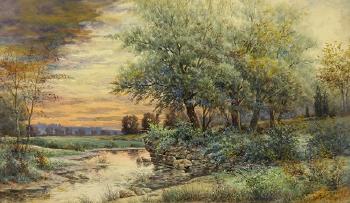 Sunset by 
																			Jasper Francis Cropsey