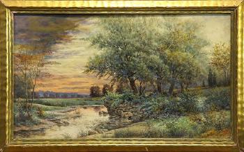 Sunset by 
																			Jasper Francis Cropsey
