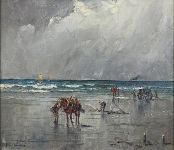 Ramasseurs de coquillages by 
																			Robert Henry Fouques