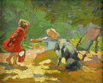 Les enfants dans les jardins by 
																			Louise Dupau