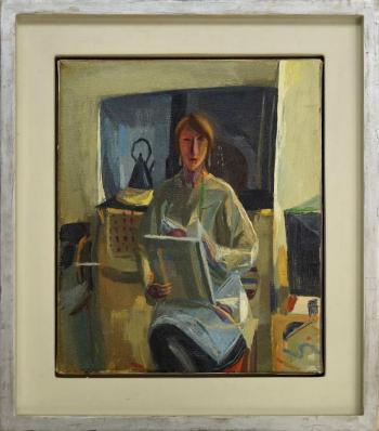 Self Portrait - Kitchen by 
																	Mary Mabbutt