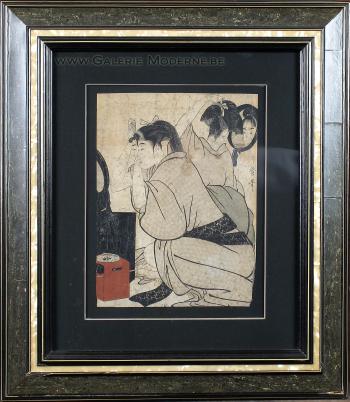 La toilette by 
																	 Utamaro