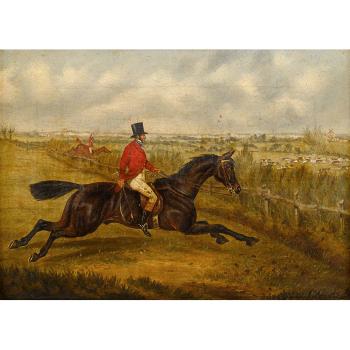 Tally Ho. Over the Fence by 
																			William Henry Hamilton Trood