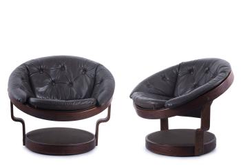 Pair of easy chairs by 
																			Oddmund Vad