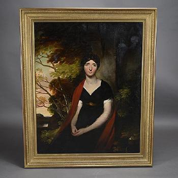 Portrait of Mrs James Carrick Moore (nee Harriet Henderson) by 
																			John James Halls