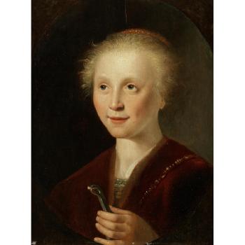 Saint Apollonia, within a painted oval by 
																	Isaac de Jouderville
