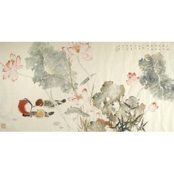 Mandarin Ducks and Flowers by 
																	 Zhou Wusheng