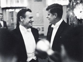 JFK And Nelson Rockefeller by 
																			John Loengard