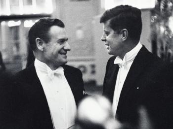 JFK And Nelson Rockefeller by 
																			John Loengard