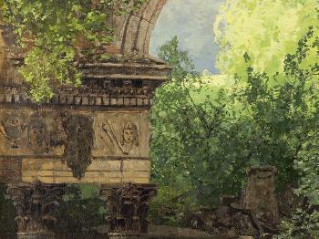 Roman Ruin At Schönbrunn by 
																			Adolf Ditscheiner