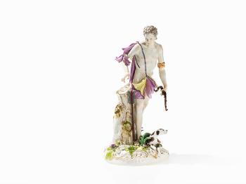 Allegorical Porcelain Figure, Endymion by 
																			 Volkstedt porcelain manufactory