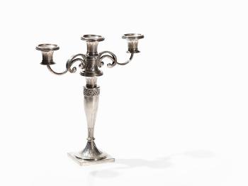 Pair of Silver Candlesticks by 
																			Johann Heinrich Lorenz Kleucker