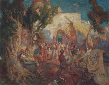 Peasants Dancing In a Village Square by 
																	Sarkis Katchadourian