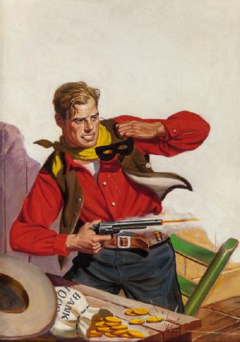 Broken Gun, Thrilling Western pulp magazine cover, November 1946 by 
																			Richard Lillis