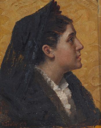 Profile of a Woman by 
																			Benoni Irwin