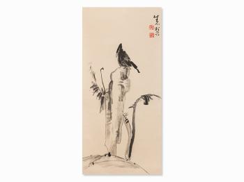 Raven And Bamboo by 
																			 Niu Shihui
