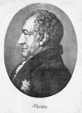 Goethe. Portrait Johann Wolfgang von Goethes im Profil nach links by 
																	Ferdinand Jagemann