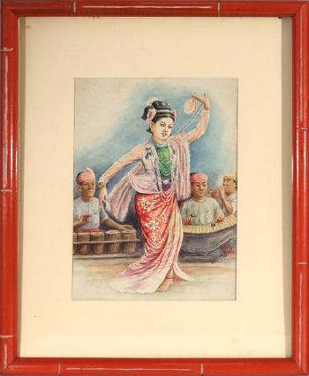 Burmese dancer. Burmese by 
																			Saya Myint