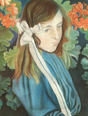 Portrait of Liza Parenska by 
																			Stanislas Wyspianski