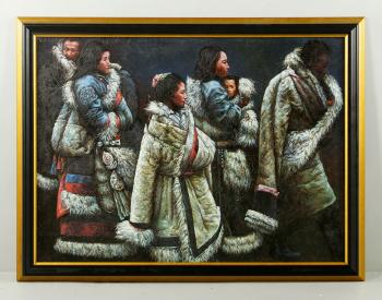 Mongolian family by 
																			 Jiang Guofang