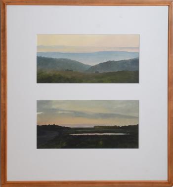 Two landscape studies by 
																	Tula Telfair