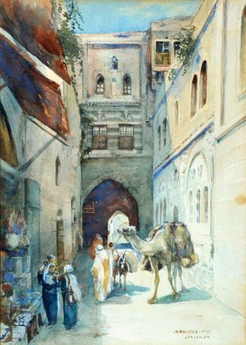 Alley in Jerusalem by 
																	Anna Rychter-May