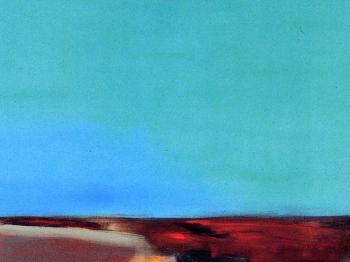 Landscape Against Blue by 
																			Hermann Rudorf