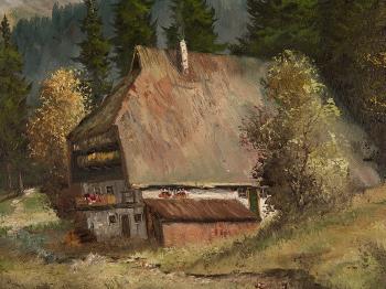 Farmhouse Near Footpath by 
																			Joseph Fruhmesser