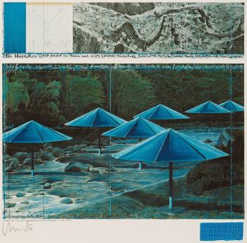 The umbrellas (Joint project for Japan and USA) by 
																			 Jeanne-Claude