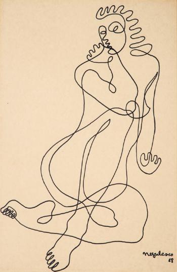 Untitled (Line Drawing) by 
																			Jean Negulescu