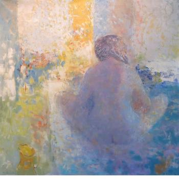 Seated Nude from Behind by 
																	Bernard Taurelle