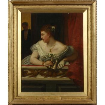 At the Opera by 
																			William Frederick Yeames