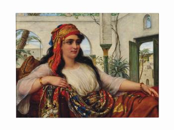 Reclining Harem Woman by 
																	Wilhelm Gail