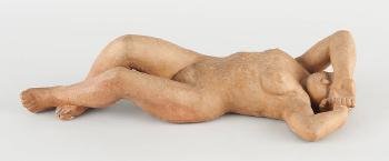 Jeune femme nue allongée sur le dos by 
																	Dagmar Dadie-Roberg