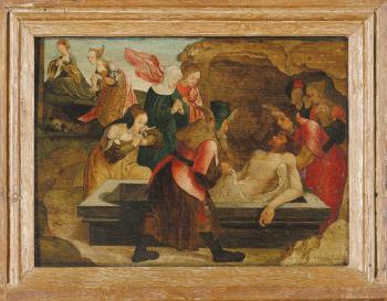 La mise au tombeau by 
																	Cornelisz Engelbrechtsz