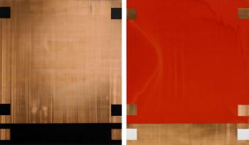 Black heater - Red heater, Diptyk by 
																			Alan Uglow