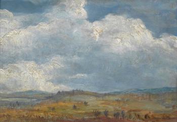 Weite Landschaft mit Wolken by 
																	Gustav Magyar-Mannheimer