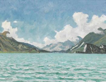 Sommerliche Seelandschaft by 
																	Heinrich Nyffenegger