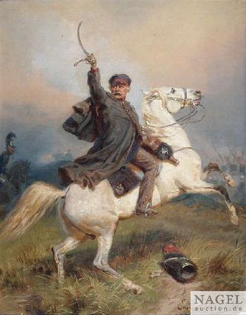 Generalfeldmarschall Blücher zu Pferd by 
																	Emil Johann Hunten