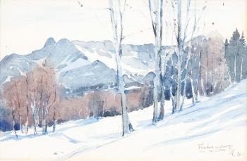 Pilatusgebirge im Winter by 
																	Robert Kappeli