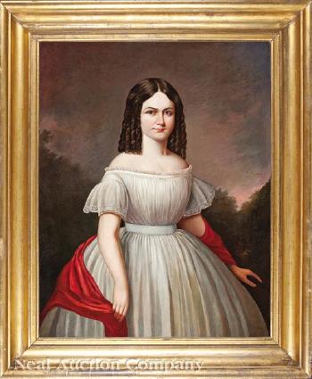 Portrait of Elizabeth Bryan Pugh (1839-1917) at Madewood Plantation, Bayou Lafourche, LA by 
																			 Louisiana School