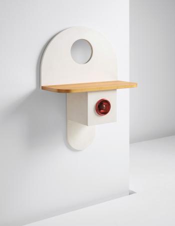 Rare 'Tempus' wall-mounted console by 
																	Ettore Sottsass